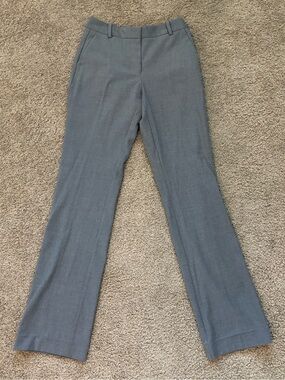 Zara Gray Straight-Leg Dress Pants